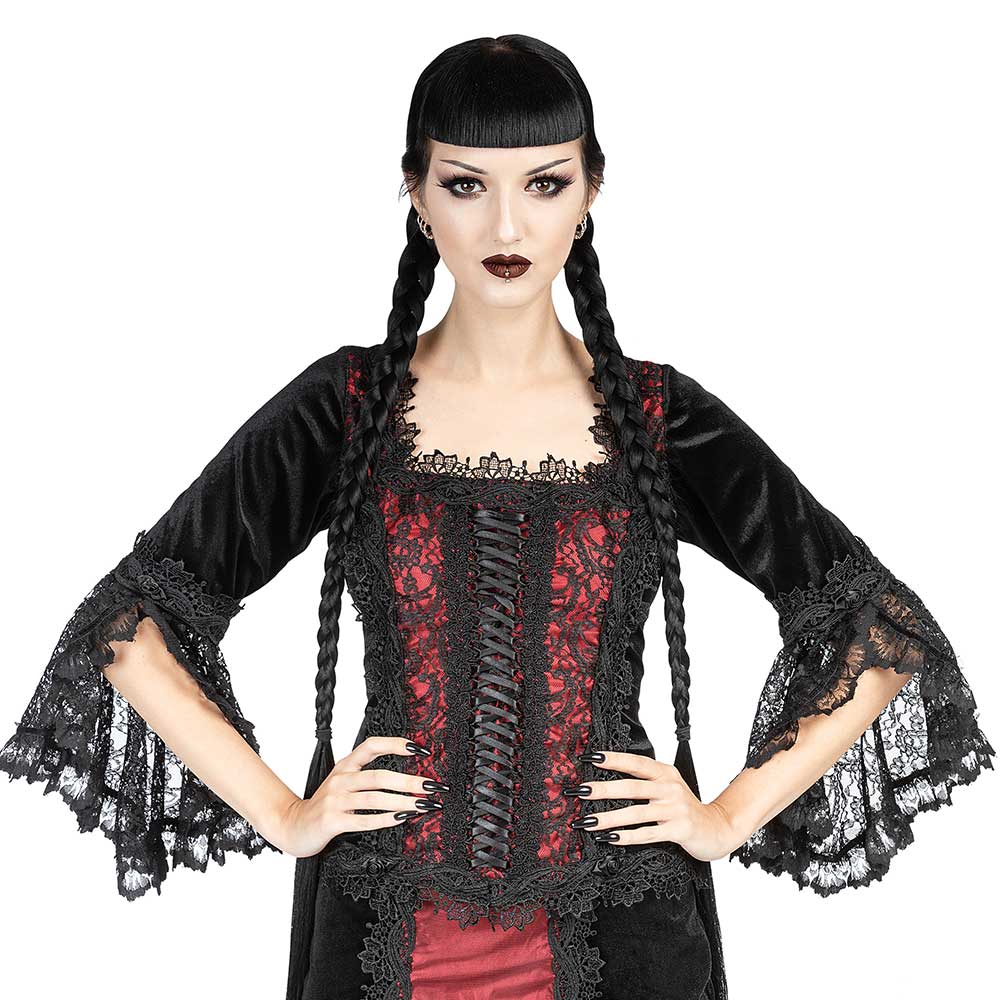 Sinister - 1019 Longsleeve top - Black/Burgundy